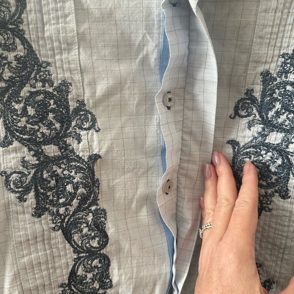 English Laundry Button Down Embroidered Shirt - Picture 4 of 8